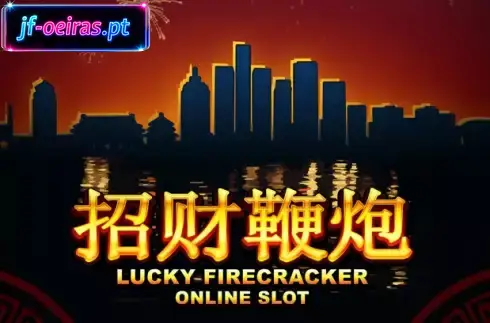 Jogabilidade do caça-níqueis Lucky Firecracker Interface do jogo slot Lucky Firecracker com símbolos chineses festivos