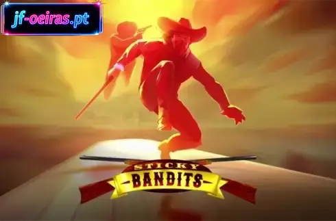 Der Bildschirm des Sticky Bandits-Spielautomaten zeigt riesige Wild-Symbole